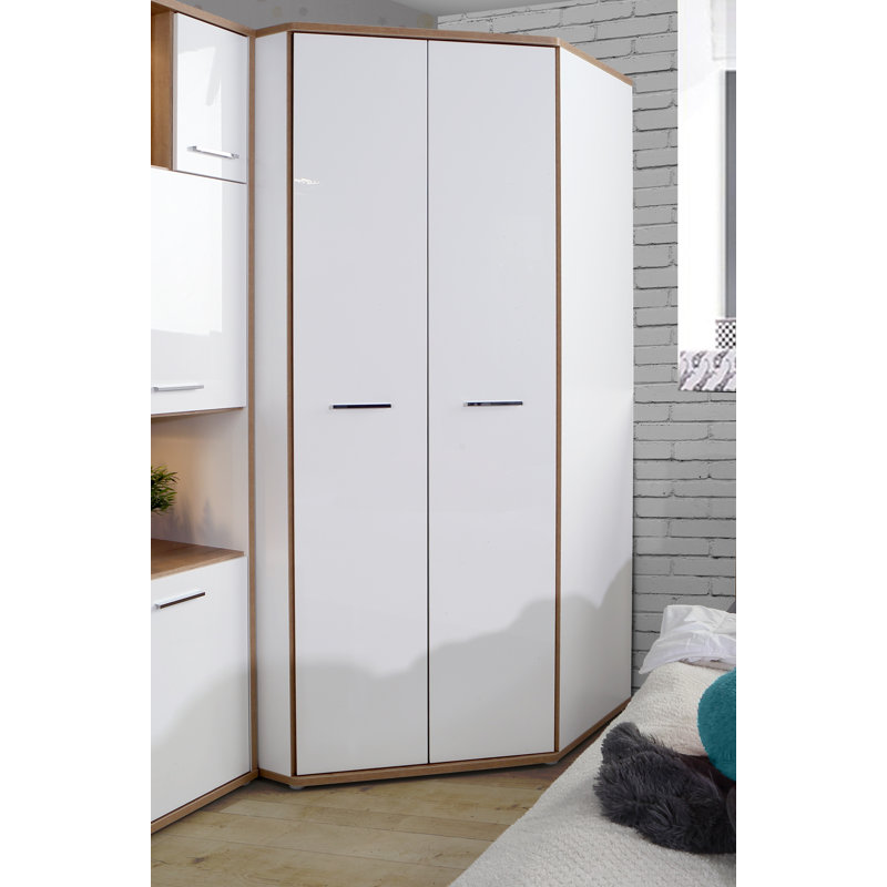 East Urban Home Saziye 2 Door Corner Wardrobe & Reviews Wayfair Canada